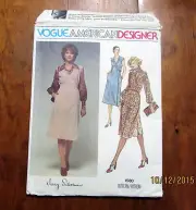 Vogue Jerry Silverman 1580 Sewing Pattern Misses Size 14 Dress Jumper Uncut FF