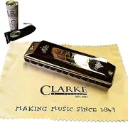 Clark Blues Harmonica, C-Style, 10 Hole Harmonica, CLARKE C, HARMONICA IN TUBE