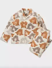 NEW PETER ALEXANDER BAMBOO FLANNELETTE FLOPPY BUNNY PJ SET JNR 14 RRP$69.95