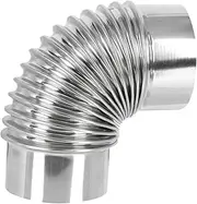 Tofficu Stainless Steel Chimney Elbow Pipe for Stove Exhaust Durable Metal Connector Easy Install Practical Design for Outdoor Use Flue Pipe