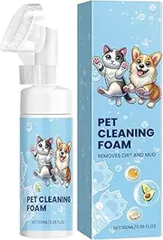 Foaming Dog Paw Cleaner,Paw Cleaner With Brush Head 100ml | Gentle Deep Clean Pet Paws, Pet Foot Odor Remover, Paw Cleanser Foam for Kittens Puppies