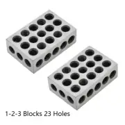 New 1Pair Matched 1-2-3 Blocks 23 Holes .0002" Machinist 123 Jig Ultra Precision