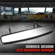 Universal Iron Cover Roll Cage Bar Mount UTV Rear View Center Mirror w/ Clamps