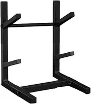 Metal Multilayer Skateboard Rack for Penny Board Longboard Deck Storage (Black Single Row 2 Layers)