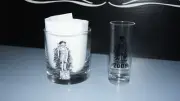 Jack Daniels #1 Scenes of Lynchburg glass & shot glass