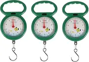 OATIPHO Vegetables Spring Scale 3pcs Hook Scales Plastic Handles Compact to Read Digital Number Display High Precision Random Color