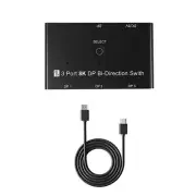 Plug& Play 8K Two-Way DP 1.4 Switch 3 In 1 Out/1 In 3 Out Bi-Direction Splitte