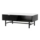 Coffee Table Drawer Storage Shelf Black