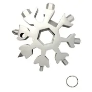 Stainless steel Multi-tool Snowflake 18 in 1 Keychain Screwdriver