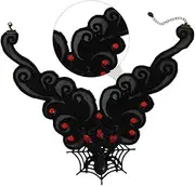 [COLLBATH] Necklace Choker Vintage Lace Spider Web Design Elegant Halloween Decor for Women