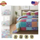 Summer Lightweight Twin Quilt Set - 2-Piece Patchwork Bedding with Sham