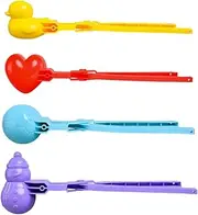 DoHTeck 4 Pcs Large Snowball Mould, Snowball Making Tool with Handle, Suitable for Winter Fun Activities Beach Toys