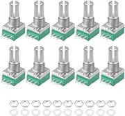 XYWHPGV Potentiometer B5K Ohm Variable Resistors Single Turn Rotary Carbon Film Taper RV097NS 10pcs(4720b 9646a b2edb 10a7c 90995 4f5a0