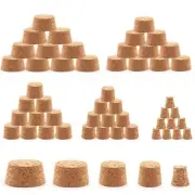 50PCS Wooden Tapered Cork Plugs Wine Bottle Corks Beverage Beer Glass Bottle ...