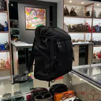 在飛比找Yahoo!奇摩拍賣優惠-二手精品 PRADA 普拉達 2VZ062 黑色尼龍束口雙釦