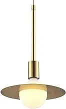 TONFON Minimalism Adjustable Chandelier Modern All Copper Bottom Plate E27 Pendant Light Restaurant Bar Cafe Hanging Light for Kitchen Island Living Room Bedroom Bedside Dining Room Hallway