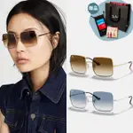 【RAYBAN 雷朋】方形金屬漸層太陽眼鏡(RB1971-91493F、914751 漸層鏡片)