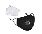 2PCS Washable Face Mask Anti Pollution Masks Reusable Respirator PM 2.5 Filter