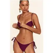 Purple Tie Side Bikini Bottoms, Purple