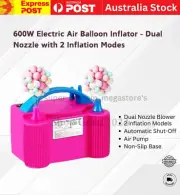600W Portable Electric Balloon Pump Inflator Power 2 Nozzles High Power