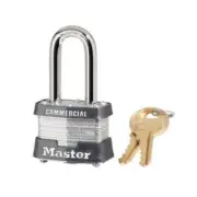 Master Lock 3KALF Laminated Steel Commercial Padlock, Key Code A386, Lot of 5