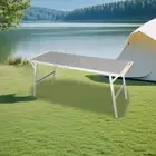 Folding Trestle Table Portable Desk Easy to Clean Stores Easily Outdoor