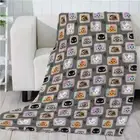Hedgehog Ball Simple Lines 3D Warm Plush Fleece Blanket Picnic Sofa Couch