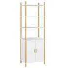 Highboard White 60X40x173 Cm Engineered Wood pine wood Sideboards & Buffets