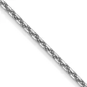14K White Gold 24 Inch .95mm Diamond-Cut Cable With Lobster Clasp Chain