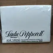 Vtg Lady Pepperell Full Flat Sheet ~ White, Cotton Blend, Percale