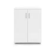 Monica Low Cupboard Multi-purpose Storage Cabinet 2-Doors - White
