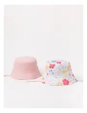 [Sprout] 2 Pack Floral Sun Hat in Pink