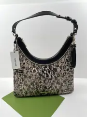 Brahmin Tabitha Multi Pellham Shoulder Leather Bag Purse Black Trim NWT