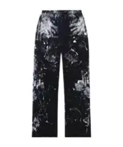 Balenciaga Paint-Effect Track Pants M Black/White