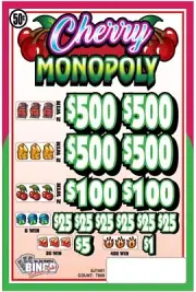 NEW pull tickets CHERRY MONOPOLY .50c - Instant Tabs