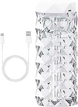 Cool Mist Humidifiers for Bedroom | Crystal Small Humidifier with 7 Color Light | 2 Mist Modes Aromatherapy Diffuser for Travel Nightstand Bedroom