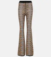 [Balmain] Balmain Snake-print flared pants UK 12 multicoloured