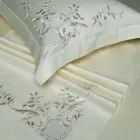 100S Cotton Embroidery Bedding Set 4 Pcs Flat Sheet Duvet Cover 2 Pillowcases