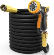Garden Hose with Sprayer Custom Length No Kink Leakproof 50 FT Sprayer