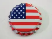 BEER Bottle Crown Collectible Cap ~ AMERICAN FLAG Design ** See STORE for More