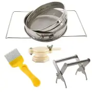 Honey Harvesting Kit Double Sieve Honey Strainer With Frame Holder Honey Gate