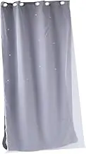 Zerodeko Hollow Out Stars Double Fabric Curtains Grey Net Drapes for Bedroom Living Room Office No Stylish Functional Blinds for Decor