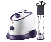 SOGA Garment Steamer Vertical Twin Pole 1700ml 1800W Professional Kit (Purple)