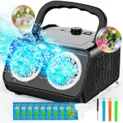 Automatic Bubble Machine Upgrade Bubble Blower with 2 Fans,Rechargeable or Ba...