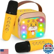 Karaoke Machine for Kids, Portable Mini Karaoke Machine with 2 Wireless Micro