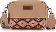 [Montana West] Wrangler Crossbody Bag for Women Aztec Mini Crossover Purse with Guitar Strap