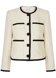 Veronica Beard Darla Jacquard Jacket - Ecru - 8 (UK12 / M) 8 (UK12 / M)