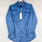 Southern Tide Shirt Womens 6 Skipjack Blue Check Button Up Long Sleeve NEW $89