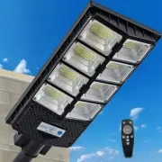 Solar Street Lights Outdoor, IP67 Waterproof Wall-Mounted LED Flood Light wit...