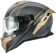Apex FI200 Madrid, full face helmet , color: Matt Black/Gold/Grey , size: M